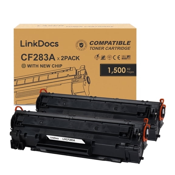 LinkDocs 83A Toner Cartridge Compatible for HP 83A CF283A Toner Cartridge used with HP LaserJet Pro MFP M127fw M125nw M201dw M225dw M225dn M127fn M201n M125a Printer (Black 2-Pack)
