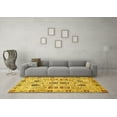 thumbnail image 3 of Ahgly Company Indoor Rectangle Abstract Yellow Modern Area Rugs, 2' x 5', 3 of 4