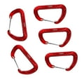 thumbnail image 3 of DYNWAVECA 10x5 Pièces 12KN Wiregate Escalade Mousqueton Clip Porte-Clés Hamac Crochet Rouge, 3 of 8