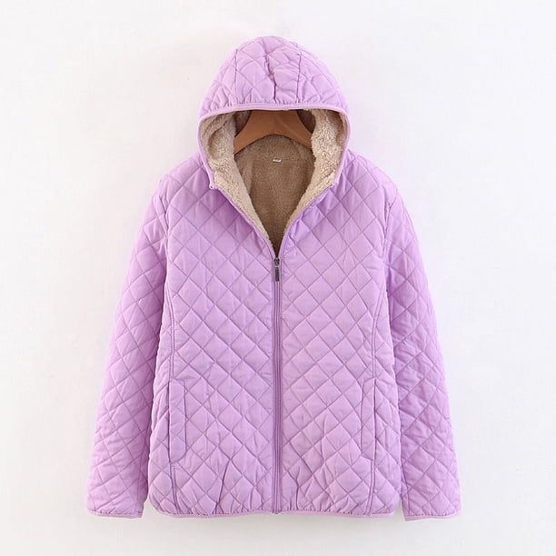 Chaqueta de invierno de estilo coreano, ajustada, de lana de cordero a cuadros, con capucha, gruesa y cálida, de algodón, con clip