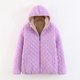 thumbnail image 1 of Chaqueta de invierno de estilo coreano, ajustada, de lana de cordero a cuadros, con capucha, gruesa y cálida, de algodón, con clip, 1 of 6