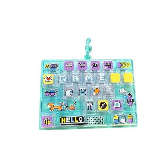 Keyboard Clicker Fidget 26 Keys Key Ring With Sleek Modern Design ,Stress Relief Clicker Fidget Toy,Keychain Fidget