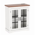 thumbnail image 4 of QinaQin Sideboard Features Storage, Glass Doors, a Built-In Power Outlet, and An Elegant Walnut Countertop. Suitable for Kitchens, Coffee Bars, Pantrys, and Living Rooms, 4 of 5