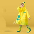 thumbnail image 2 of TAIAOJING Toddler Summer Autumn Boys Girls Plain Color Buttoned Thick Poncho Raincoats Rain Ponchos Classic 8-10Y, 2 of 5