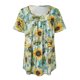 thumbnail image 5 of Gibobby Playera de Manga Corta Casual Suave Camisetas sin mangas verano para mujer, corte holgado, cuello cuadrado plisado, camisetas manga corta, dobladillo c(Gris,M), 5 of 5