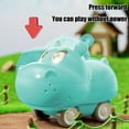 thumbnail image 5 of Loespoir Cute Pet Animals Press Car Toy with Hippopotamus Design, Inertia Powered for Easy Play, Interactive Vehicle, Gift for Birthday and Holiday, Motor Skills Development(Blue), 5 of 7