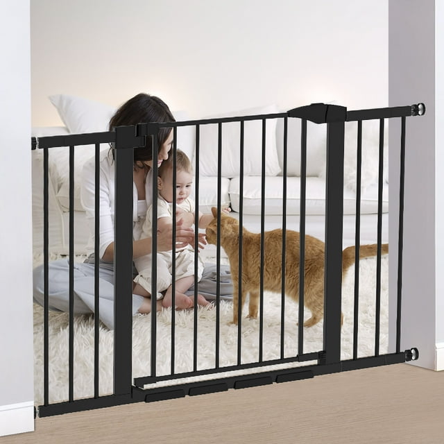 Puerta Seguridad Expandible Reja Escalera Para Bebés y Mascotas con Extensión y Cierre 75 a 124cm