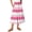 Hot Pink, variant on Delconic Ladies' plaid printed casual elastic waist drawstring skirt Black L