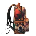 thumbnail image 3 of Disketp Colorful Leaf Chihuahua Mochila Estampada para Hombre y Mujer – Mochila Ligera Clásica con Múltiples Bolsillos para Universidad, Trabajo y Viajes-One Size, 3 of 5