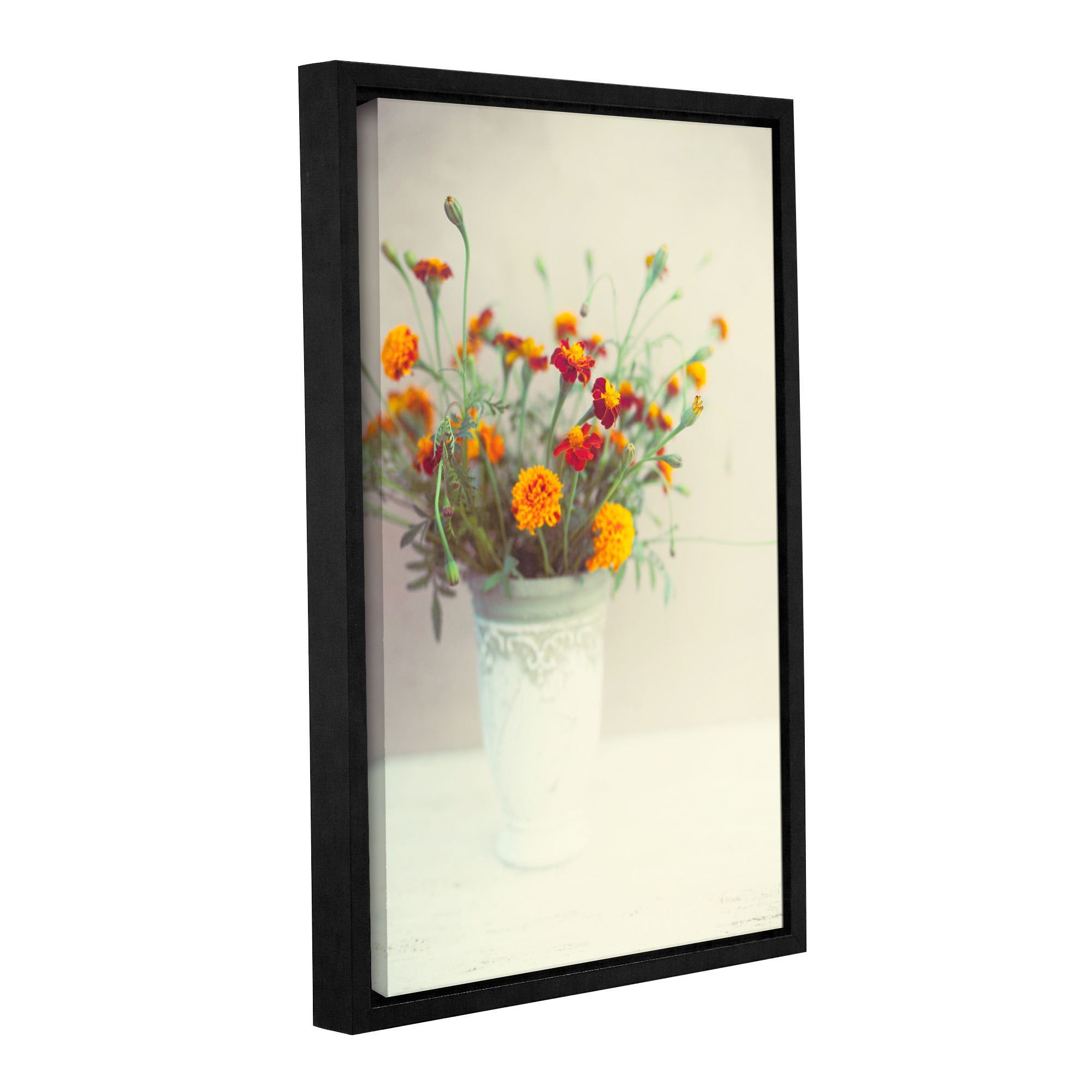 ArtWall Elena Ray Flowers "Classical Vase" Gallery-Wrapped Floater-Framed Canvas