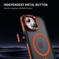 thumbnail image 2 of Magnetic Stand for iPhone 14 Case Compatible with MagSafe, [Military Grade Drop Tested][Built in Lens Folded Kickstand] Shockproof Protective Anti-Fingerprint Slim Matte Case,Orange, 2 of 8