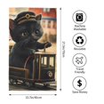 thumbnail image 2 of Fotbe Adorable Kitten On Mini Train Toalla Premium con Patrón, Toalla de Microfibra de Secado Rápido, Ligera y Altamente Absorbente (27.5x16in), Ideal para Uso Diario, 2 of 6