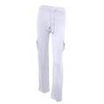thumbnail image 5 of Tuphregyow Women's Pants Clearance Cargo Jogger Pants Drawstring with Pockets Trendy Classic Solid High Waist Stretchy New Style Breathable White XXXL, 5 of 9