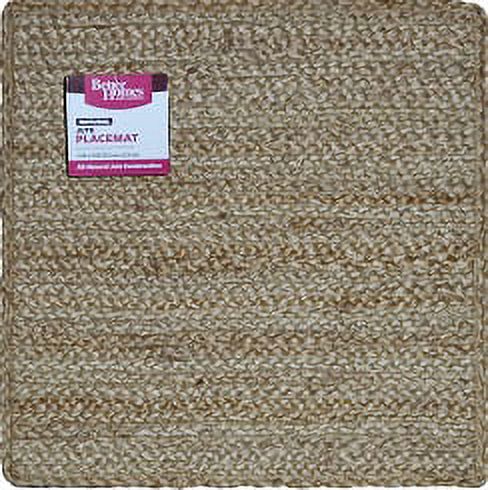 Better Homes & Gardens Jute Braid 14" Natural Color Square Table Place Mat - image 2 of 2
