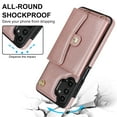 thumbnail image 6 of Dteck for Samsung Galaxy S22 Ultra Wallet Case, PU Leather Case with Card Holder Crossbody Lanyard Wrist Strap, RFID Blocking Protective Case for Samsung Galaxy S22 Ultra 5G,Rosegold, 6 of 9