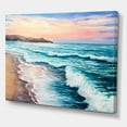 thumbnail image 3 of Designart ' Sunrise Glow On The Ocean Waves III ' Nautical & Coastal Canvas Wall Art Print, 3 of 4