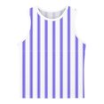 thumbnail image 5 of piuwrlz Summer Sleeveles Wide-StrapTank Tops Kids Girls Boys Lightweight Sports Vest Fashionable Round Neck Stripe Pullover Purple Size 14 Years, 5 of 6