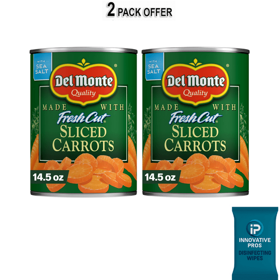 Del Monte Sliced Carrots, Canned Vegetables, 14.5 oz Can