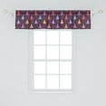 thumbnail image 2 of Ambesonne Christmas Valance Pack of 2, Tree Rhombus, 54"X12", Multicolor, 2 of 2