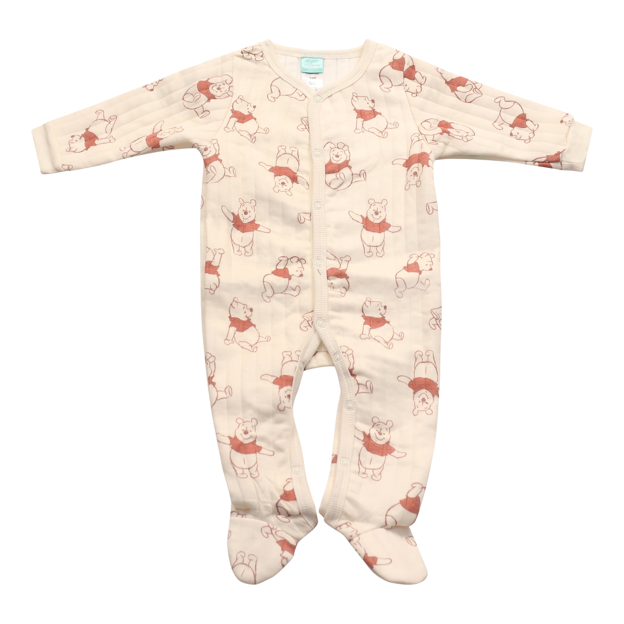 Disney Clothes Baby Boys 2-Pack Quilted Footed Coveralls - Mickey Mouse, Winnie the Pooh and Dumbo (0/3M-6/9M)