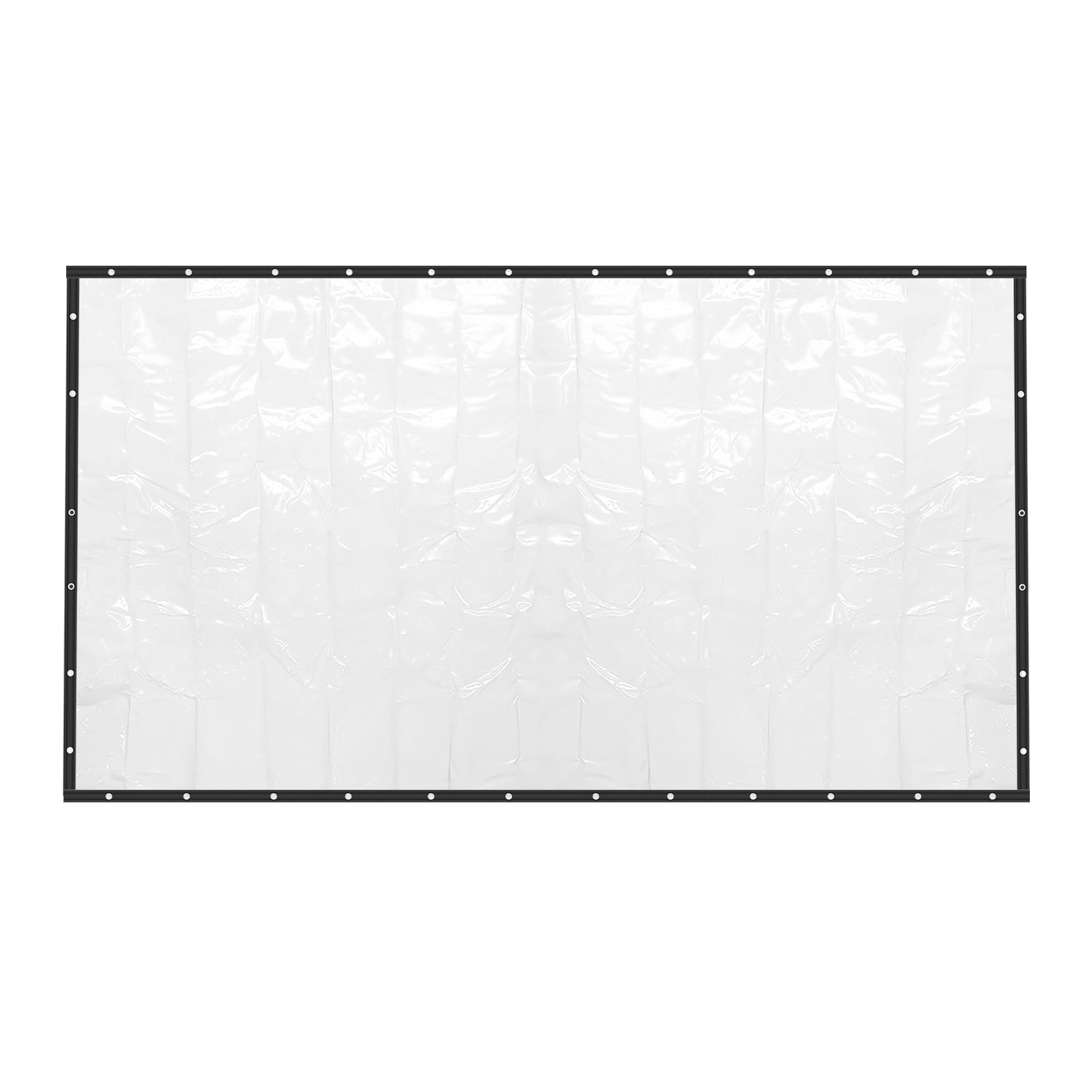Outdoor Clear Panel Curtain, PVC Outdoor Clear Curtain, All Weather Patio Curtain Outdoor Waterproof Curtains for Pergola, Porch, Gazebos, Balcony, Black(8x20ft)