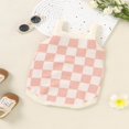 thumbnail image 4 of OUSITAID Infant Baby Girl Knitted Jumpsuit Casual Summer Checkerboard Print Sleeveless Rompers, 4 of 7
