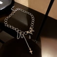 thumbnail image 3 of Fiudx Cadena de Clavícula, Elegante Collar de Aleación, Elegante Pulsera Pie de Buda, Joyería de Fiesta Única, Accesorio de Moda para Mujer, Idea de Regalo de Navidad, Diseño Artesanal de Precisión., 3 of 7