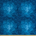 thumbnail image 1 of Vintage Sofa Upholstery Fabric by the Yard, Illustration of Monochrome Style Garden Flourishes Vintage Leaves Branches, Decorative Fabric for DIY and Home Accents, Sea Blue Sky Blue by Ambesonne, 1 of 4
