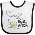 thumbnail image 3 of Inktastic My 1st Easter with Cute Bunny and Carrot Boys or Girls Baby Bib, 3 of 4