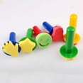 thumbnail image 4 of Cheers 6Pcs/Set Paint Sponge Brushes Flower Stamper DIY Kids Drawing Painting Tool, 4 of 7