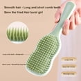 thumbnail image 3 of Hair Brush Banana Leaf Long Hair Shape Comb for Household Massage with Special Air Cushion Design for Women, 3 of 6