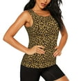 thumbnail image 2 of Easygdp Léopard Pailleté Doré pour Débardeur d'Entraînement pour Femmes, Haut de Course, Chemise de Randonnée, Séchage Rapide pour Course, Yoga, Randonnée-Petit, 2 of 7