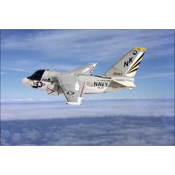 24"x36" Gallery Poster, Lockheed S-3A Viking from VS-37 Sawbucks 1986