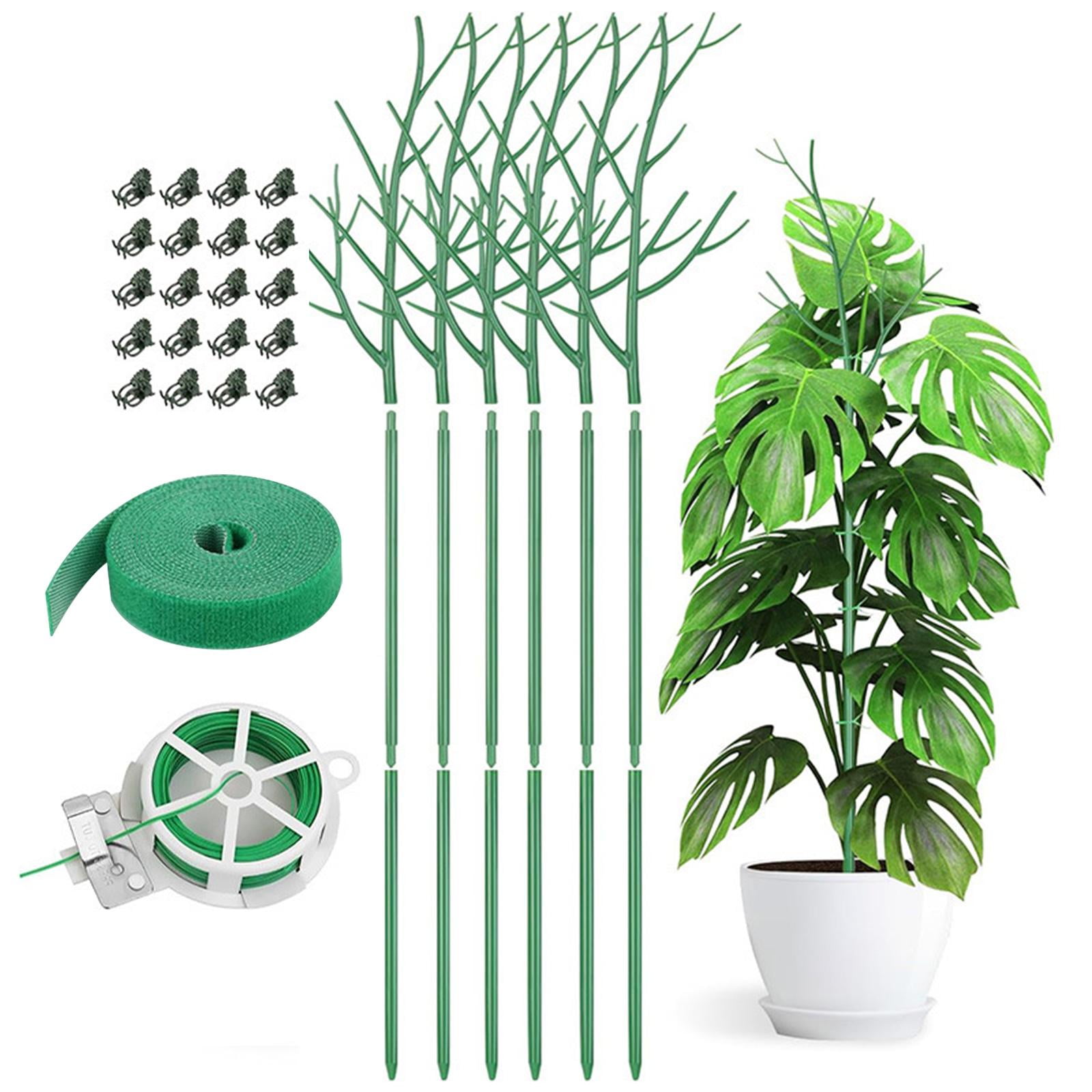 oshhnii 6 Pieces Plant Support Stakes Set for Garden with Twisting Ties and Plant Strap 39.7inch 100cm