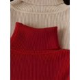 thumbnail image 4 of Lot de 3 Chandails à Col Roulé Tricotés pour Femmes, Doux et Confortables, Couleurs Unies, Chandails d'Hiver, 4 of 12