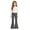 Q277 Grey, variant on Glisme Teen Girls Trousers Colorblock Zip Front With Pockets Autumn Loose Fit Girls Flare Leg Pants Size 7-8 Years