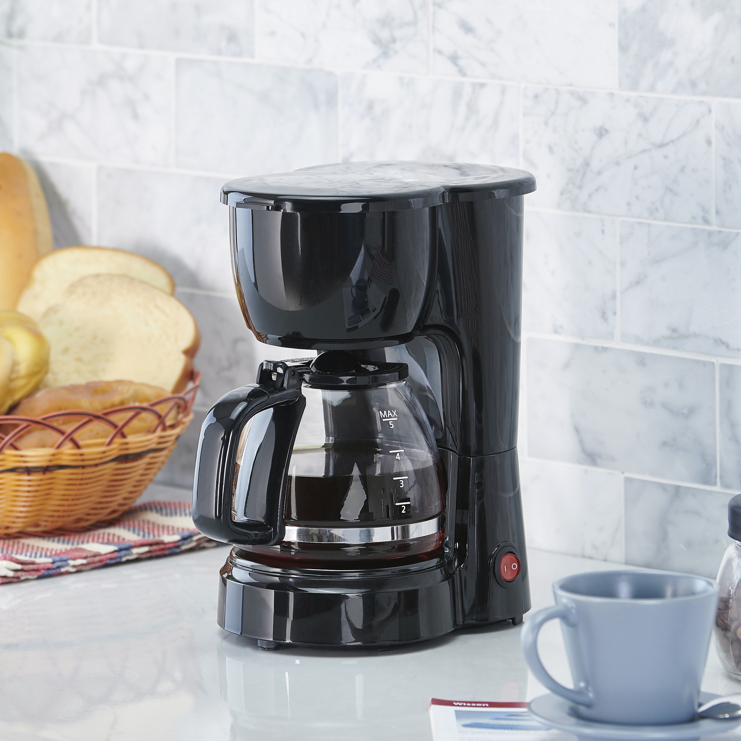 Mainstays 5-Cup Drip Coffee Maker, Black photo 5