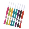 thumbnail image 4 of Crochet Hooks Set, 8Pcs Plastic Sweater Needle TPR Colored Weaving Tools For Handicraft Lovers, 4 of 8