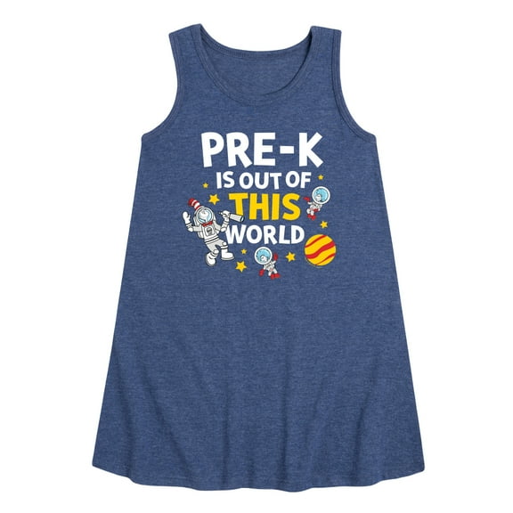 Dr. Seuss - Pre-K Out Of This World - Back to School - Toddler and Youth Girls A-line Dress
