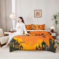 thumbnail image 5 of Homewish Cute Halloween Ghost 7-Piece Twin Bedding,Spooky Castle Initial K Pattern Bedding Comforter Set,Halloween Reversible, 5 of 8