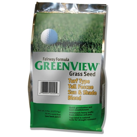 GreenView Fairway Formula Turf Type Tall Fescue Sun & Shade Grass Seed Blend, bag 5