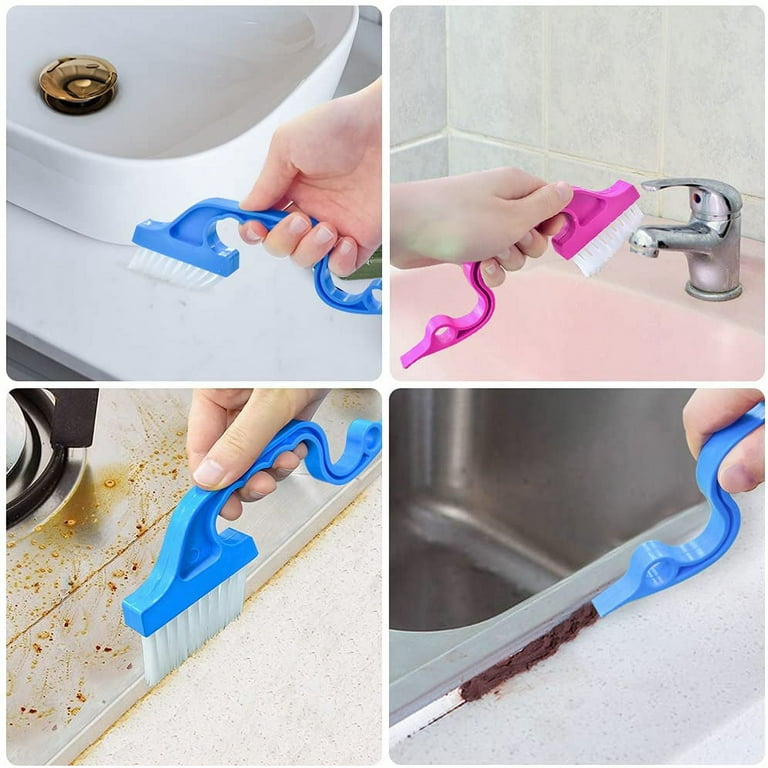 Crevice Gap Cleaning Brush Tool, 6pcs Hand-held Groove Gap Cleaning Tools,  2 in 1 Dustpan Cleaning Brushes, Shutter Door Window Track Kitchen Cleaning  Brushes Kit 