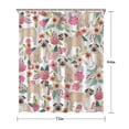 thumbnail image 5 of Pugs and Pioneer Flower Shower Curtain 72"x84" ,Bathroom Decorative Shower Curtains Set with 12 Hooks,Modern Waterproof Washable Shower Curtain, 5 of 6