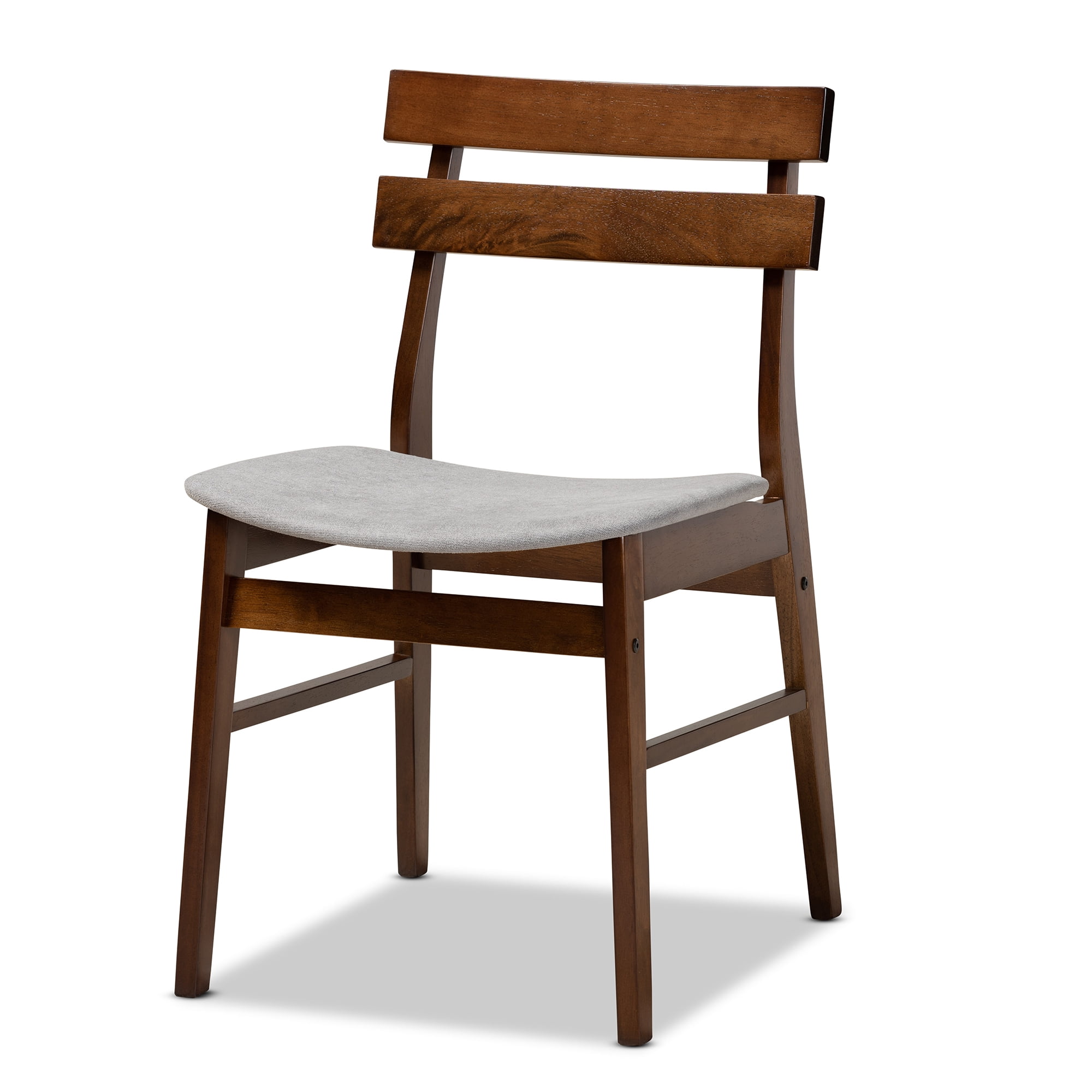 Baxton Studio Eleri Mid-Century Dining Set, 5-Piece, Walnut