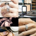 thumbnail image 6 of Wedding Ring Sets His And Hers Couples Women and men S925 Sterling Silve Wedding Bands, 6 of 9