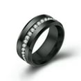 thumbnail image 3 of 8mm full of CZ Wedding Ring Women's Stainless Steel Band Stylish Jewelry Sz 6-13, 3 of 5