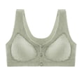 thumbnail image 2 of Diufon Front Clasp Bras for Women Underwireless Comfy Bras Solid Color Full Coverage Bras, 2 of 5