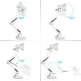 Torchstar Metal Swing Arm Desk Lamp, Interchangeable Base & Clamp for