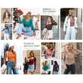 thumbnail image 5 of PRETTYGARDEN Women's 2026 Spring Fall Long Sleeve Henley T Shirts Button Ribbed Knit Slim Fit Casual Basic Tops Blouse, 5 of 10