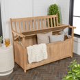 thumbnail image 5 of happimess STB1000A Sophie 48" Traditional Farmhouse Lift-Top Acacia Wood Storage & Entry Bench, Light Teak Matte Finish, 5 of 11